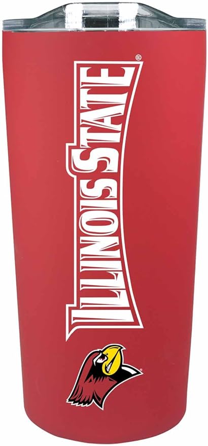 Campus Colors NCAA Stainless Steel Tumbler perfect for Gameday - 18 oz - Double Walled - Keeps Drinks Perfectly Insulated (Illinois State Redbirds - Red)