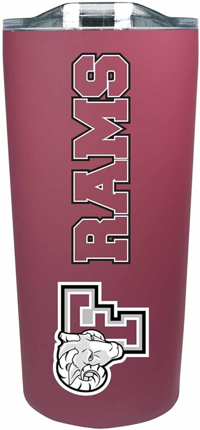 Campus Colors NCAA Stainless Steel Tumbler perfect for Gameday - 18 oz - Double Walled - Keeps Drinks Perfectly Insulated (Fordham Rams - Maroon)