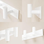 GWAAZXGZ White Wall Mounted Coat Rack – 5 T-Shaped Pegs - Image 5
