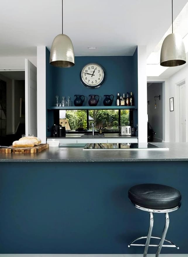 Safiyya 393"x17.7" Dark Blue Peel and Stick Wallpaper Blue Contact Paper Solid - Image 7
