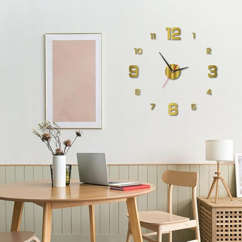 3D DIY Luminous Dial Acrylic Frameless Silent Wall Clock - Image 2