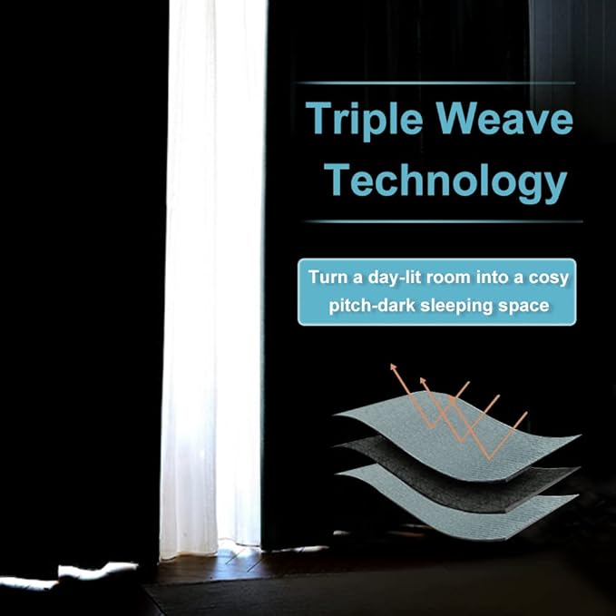 RYB HOME Privacy Curtain for Sliding Glass Door, Light Block Noise Reduce - Image 7