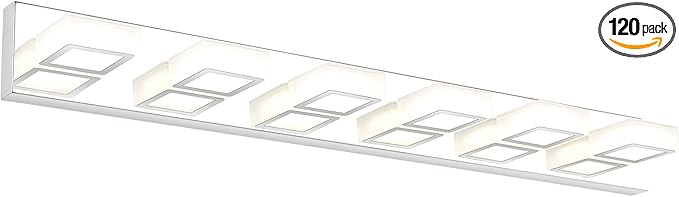 Ralbay LED Modern Chrome Vanity Lights 6 Lights Stainless Steel Acrylic Modern by RalbayLighting