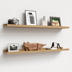 Boswillon 35.3 Inches Long Floating Shelves, 2 Set Rustic Wall Shelf by Boswillon