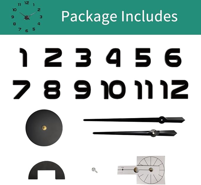 Extra Large Digital Wall Clock Decorative Battery Operated, Minimalist - Image 4