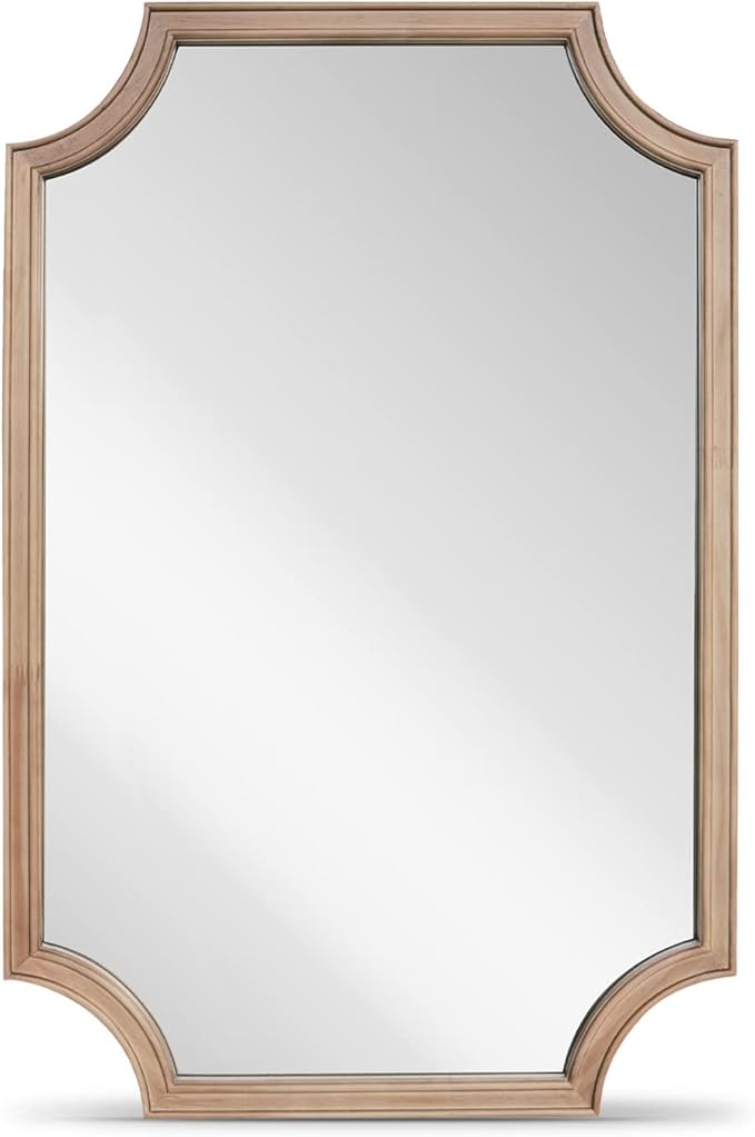 WallBeyond 24" x 36" Full Scalloped Corners Arch Rectangle Wall Mirror - Image 8