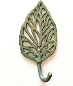 The Bridge Collection Leaf Wall Hook Cast Iron – Verdigris Green Botanical Coat by TheBridgeCollection