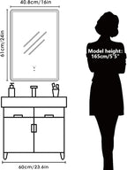 WARM&LOVE 16 x 24 Inch LED Bathroom Mirror, Hand Scan Sensor Anti-Fog Bathroom - Image 6