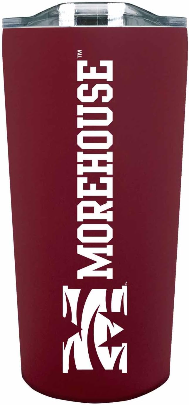 Campus Colors NCAA Stainless Steel Tumbler perfect for Gameday - 18 oz - Double Walled - Keeps Drinks Perfectly Insulated (Morehouse College - Maroon)