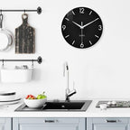 XFM Black Wall Clock 16 Inch Simple Wall Clocks Battery Operated Modern - Image 4