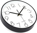 jomparis 10 Inch Black Wall Clock Battery Operated Silent & Non-Ticking Wall - Image 6