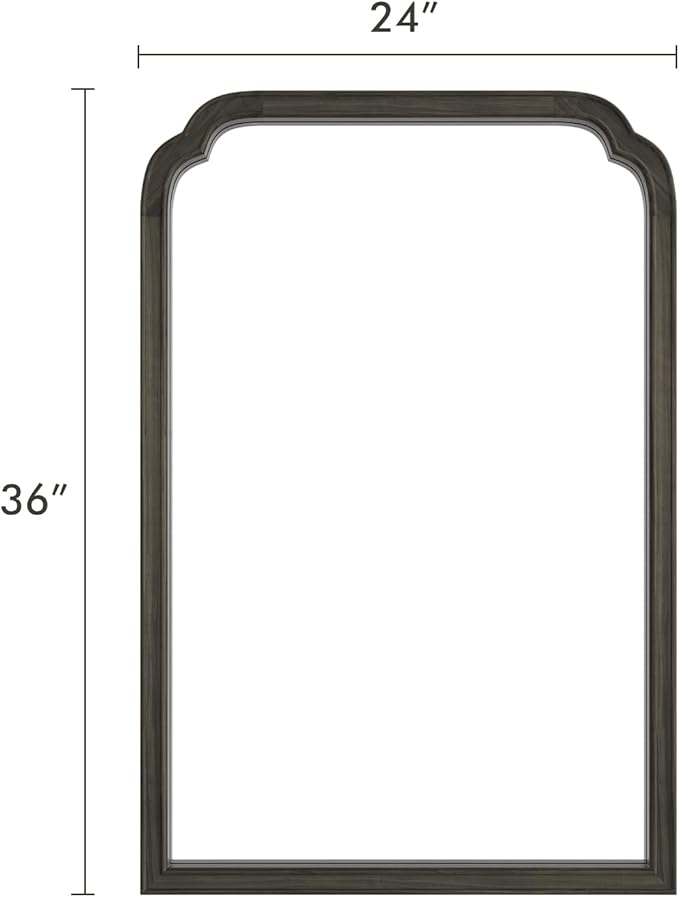 WallBeyond Wooden Framed Wall Mirror, Natural Wood Bathroom Vanity Mirror - Image 3