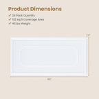 Giantex 24 Pack PVC Wall Panels, Glue Up or Drop Ceiling Panel, Waterproof 3D - Image 7