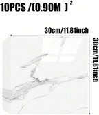 Chejiaye 10pcs Marble Peel and Stick Backsplash Waterproof Washroom Wall Panels - Image 4