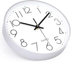 jomparis 10 Inch Silver Wall Clock Battery Operated Silent & Non-Ticking Wall - Image 4
