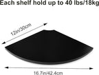 JJL Corner Shelf Wall Mounted, 12 Inch Wood Floating Corner Shelves - Image 3