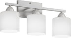 Bathroom Lighting Fixtures Over Mirror Brushed Nickel, Anti-Rust 3-Light - Image 8