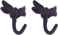 2pcs Dragonfly Coat Hooks Decorative Creativity Wall Mounted Hanger Hook by Geenite
