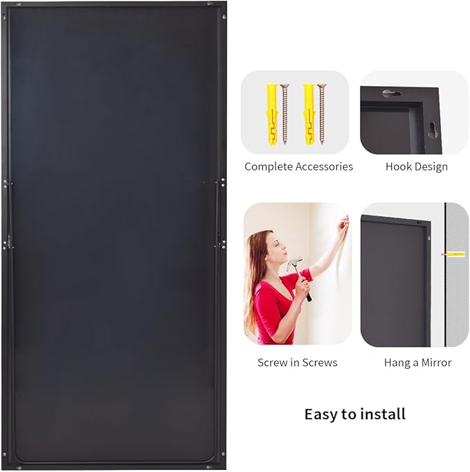 Koonmi 76"x34" Floor Mirror Full Length, Bedroom Floor Body Mirror - Image 5