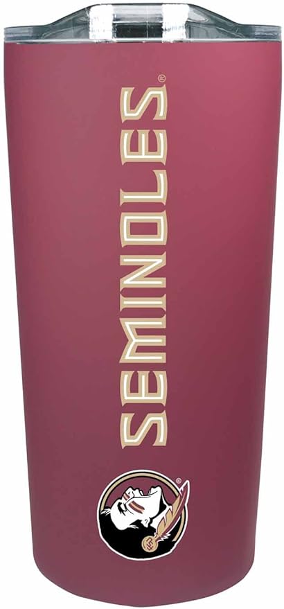 Campus Colors NCAA Stainless Steel Tumbler perfect for Gameday - 18 oz - Double Walled - Keeps Drinks Perfectly Insulated (Florida State Seminoles - Maroon)
