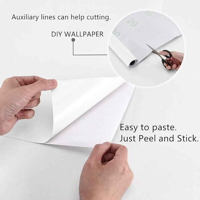 practicalWs White Contact Paper 35.4''x118'' White Peel and Stick Wallpaper - Image 7