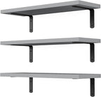 DOLLFIO Floating Shelves, 3 Sets Wall Wooden Shelves by DOLLFIO