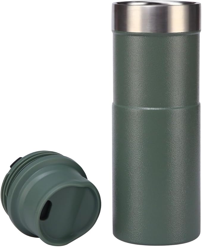 16OZ Trigger Action Travel Mug - 500ml BPA Free Insulated Stainless Steel Coffee Tumbler, Leak-Proof Wide Mouth Design for Commuters, Sports & Outdoor Enthusiasts (Green)