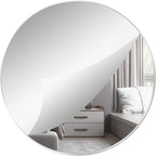 12'' Round Wall Mirror Tiles High Clear Reflecticon Self Adhesive Acrylic by DARENYI