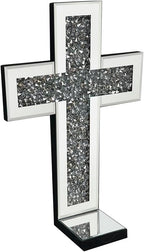 Aeveco Crystal Crush Diamond Mirrored Candle Sconces, Wall Decoration - Image 7