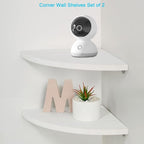 JORIKCHUO 10 inch Corner Wall Shelf Set of 2, Solid Wood Corner Floating Shelves - Image 3