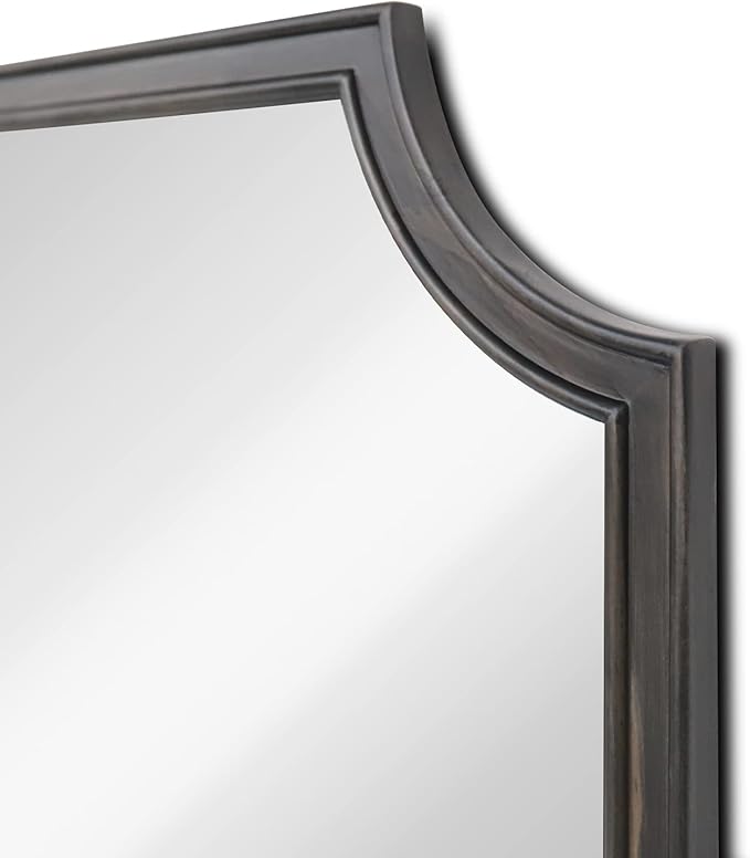 WallBeyond 24" x 36" Full Scalloped Corners Arch Rectangle Wall Mirror - Image 5