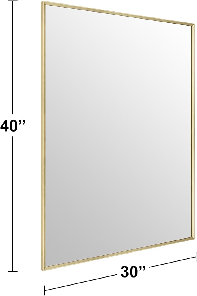 BOMINICA Brushed Gold Bathroom Mirror - Image 6