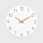mooas Flatwood Wall Clock, 9.8" Silent Non-Ticking Sweep Movement Decorative by mooas
