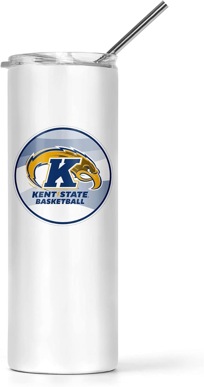 Kent State University Skinny Tumbler, Water Tumbler, Stainless Steel Tumbler, Tumbler Cup, Tumbler with Straw and Lid, Double Wall, Stainless Tumbler (Kent State University #3)
