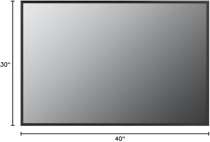 LOAAO 40"X30" Black Rectangle Bathroom Mirror Wall, Matte Black Aluminum Alloy - Image 6