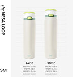Simple Modern Mesa Loop Water Bottle with Covered Straw and Handle | 24oz Cup Holder Friendly Insulated Stainless Steel Bottles for Travel, Sports and School | Coconut