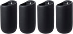 MyGift 7.5 Inch Wall Mounted Modern Matte Black Ceramic Cylindrical Plant - Image 5