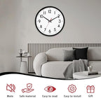 HZDHCLH Wall Clock Black, Silent Wall Clocks Battery Operated 8 Inch Modern Non - Image 2