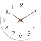 Mosewa Wall Clock 14 Inch White Silent Non Ticking Battery Operated Simple by MOSEWAWALLCLOCK