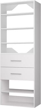 ROOMTEC Modular Closet System, 19.5" 2 Drawer Shelf Closet Tower Wall-Mounted - Image 8