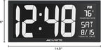 AcuRite 75159M 14.5" Large White LED Digital Clock Inch - Image 7