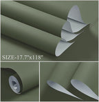 Dimoon 78.7"x15.7" Leaf Green Peel and Stick Wallpaper Green Leaf Thicken - Image 2