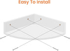 Homode Floating Corner Shelves, 12 Inch Deep Hanging Corner Display Shelf - Image 8