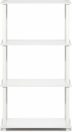 Furinno Turn-S-Tube Storage Shelves, 4-Tier Book Shelf, Corner Shelf, Toolless - Image 7