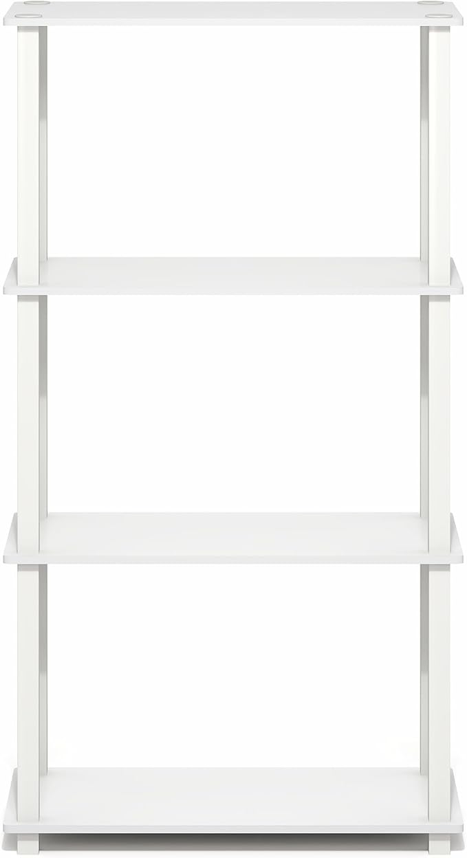 Furinno Turn-S-Tube Storage Shelves, 4-Tier Book Shelf, Corner Shelf, Toolless - Image 7