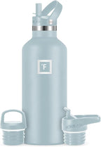 IRON °FLASK Camping & Hiking Hydration Flask with Straw, BPA-Free Insulated Stainless Steel Sports Water Bottle - 32 oz Morning Mist