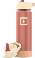 IRON °FLASK Camping & Hiking Hydration Flask with Straw, Wide Mouth Insulated Stainless Steel Sports Water Bottle - 22 oz Dream Sunset
