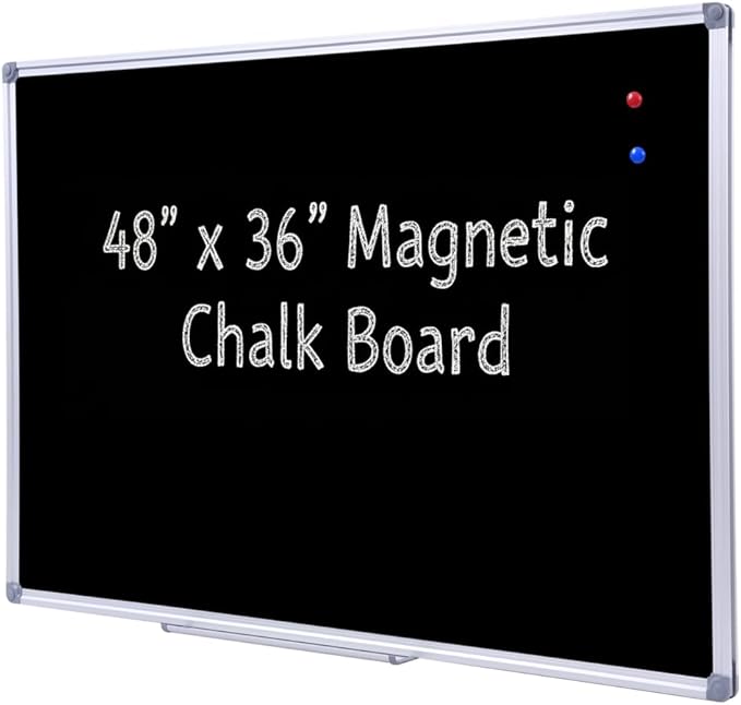 36 x 48 Inch School Large Black Chalkboard by DexBoard
