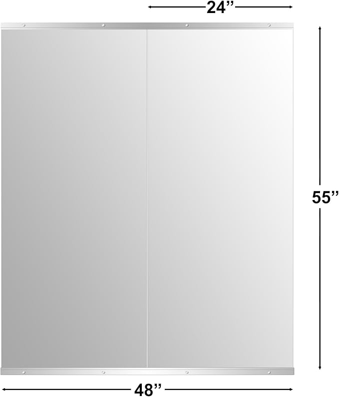Ruomeng Home Gym Mirror, Large Frameless Body Mirror Tempered Glass - Image 3