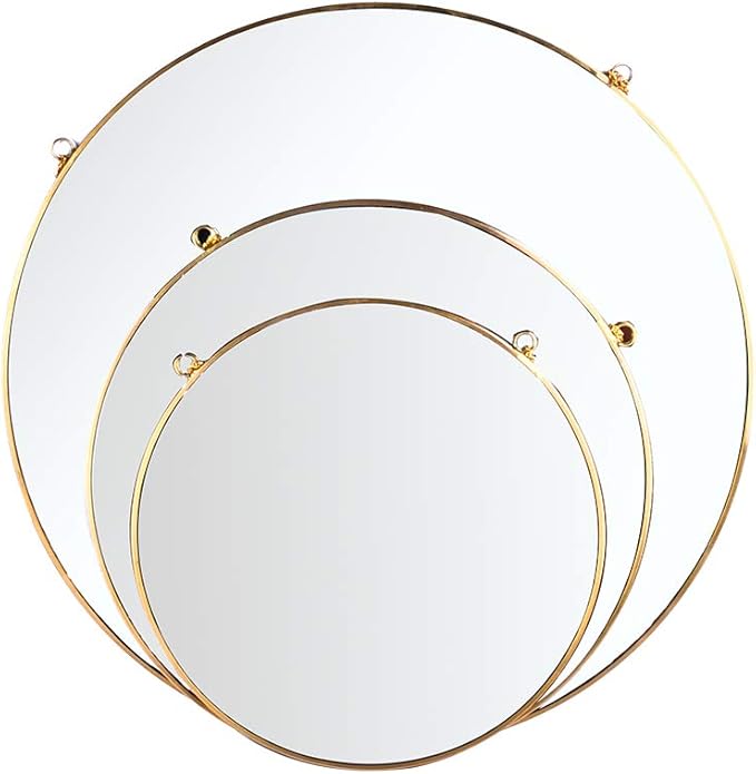 LONGWIN Hanging Wall Circle Mirror Decor Gold Geometric Mirror - Image 6